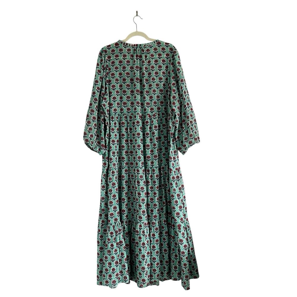 Tuckernuck Salty Paloma Caftan Tulip print Maxi Dress XXL Resort wear boho chic - Picture 4 of 13